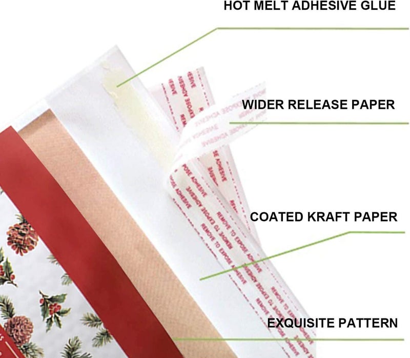 Orgrimmar 10 Packs 10.8"x11.2" Christmas Bubble Mailer Bubble Envelope Self-Seal Wrap Holiday Pouches Bags (Plants) - Image 2