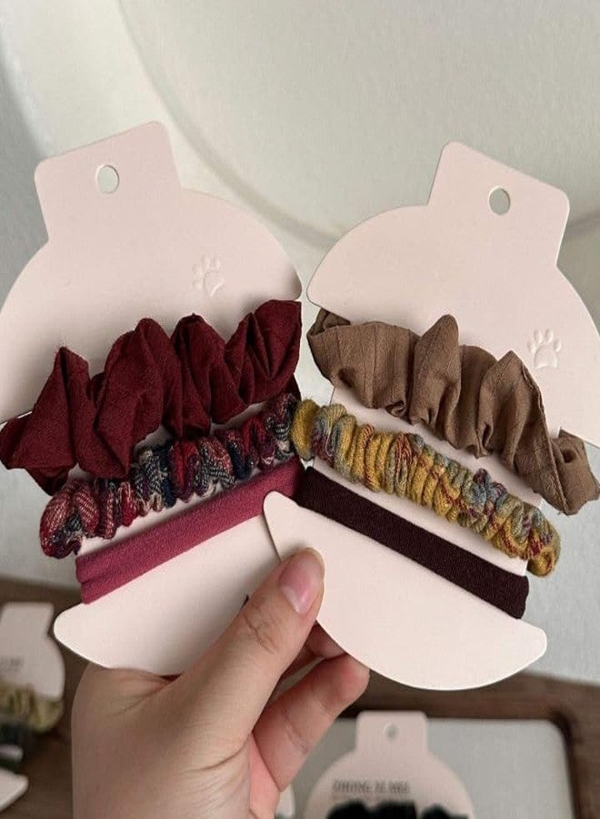 ZUGAD Thick Seamless Hair Ties - Hair Elastics Soft Elastic Bands Ponytail Holders Cotton Scrunchie Headbands for Women No Damage No Crease Hair Accessories - Image 5