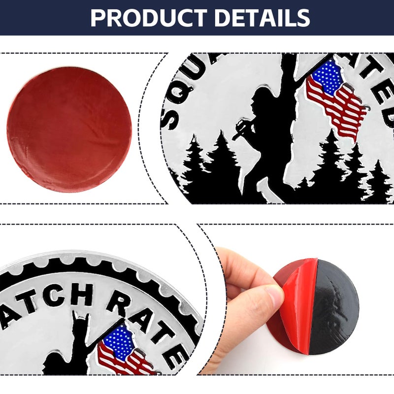 NTNEV Wild Man Pattern Rated Car Emblem, 4 x 4 Automotive Badge Decals, 3D Metal Car Badges Round Emblem Decals, Compatible with Jeep Wrangler Vehicles Trucks SUV (B) - Image 3