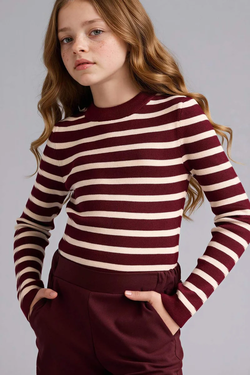 ديفاكتو Girl Striped Pullover