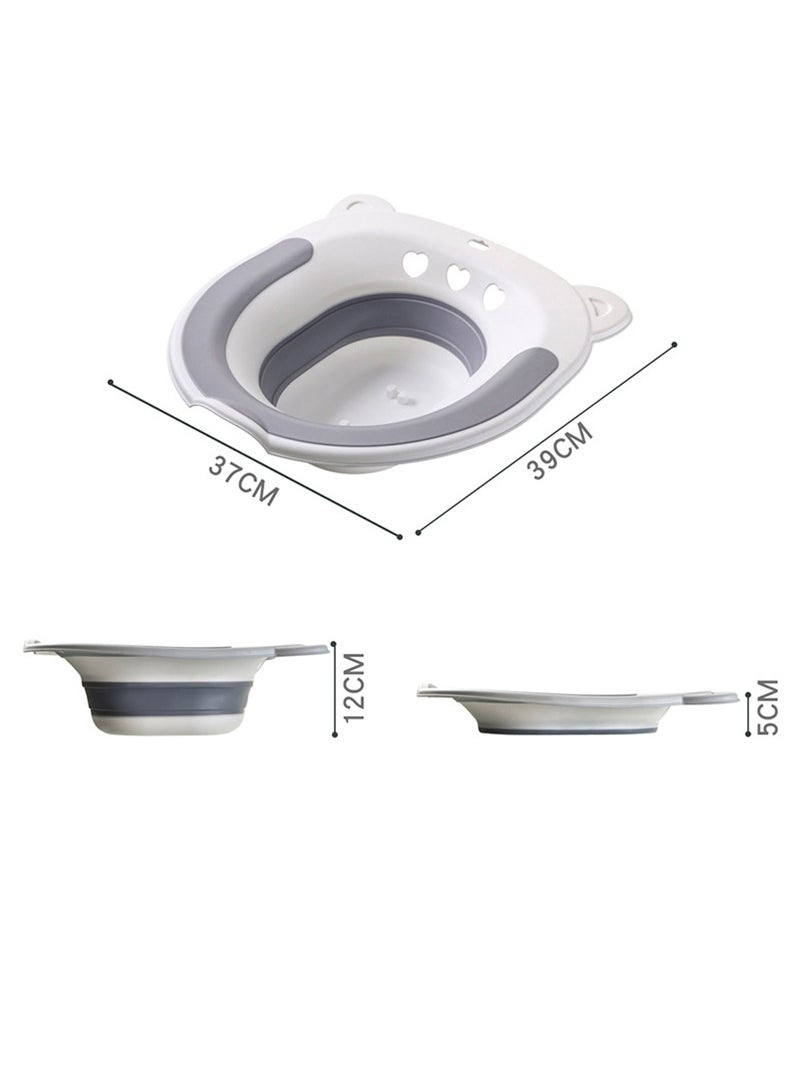 MileMelo - Sitz Bath For Toilet Seat Hemorrhoids Postpartum Care With Flusher Comfortable Seating Easy To Use And Clean - Image 1