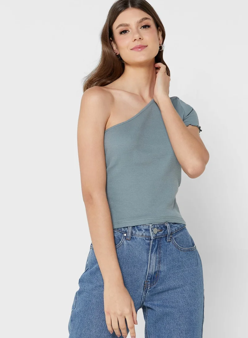 Ginger Basics One Shoulder Knitted Top