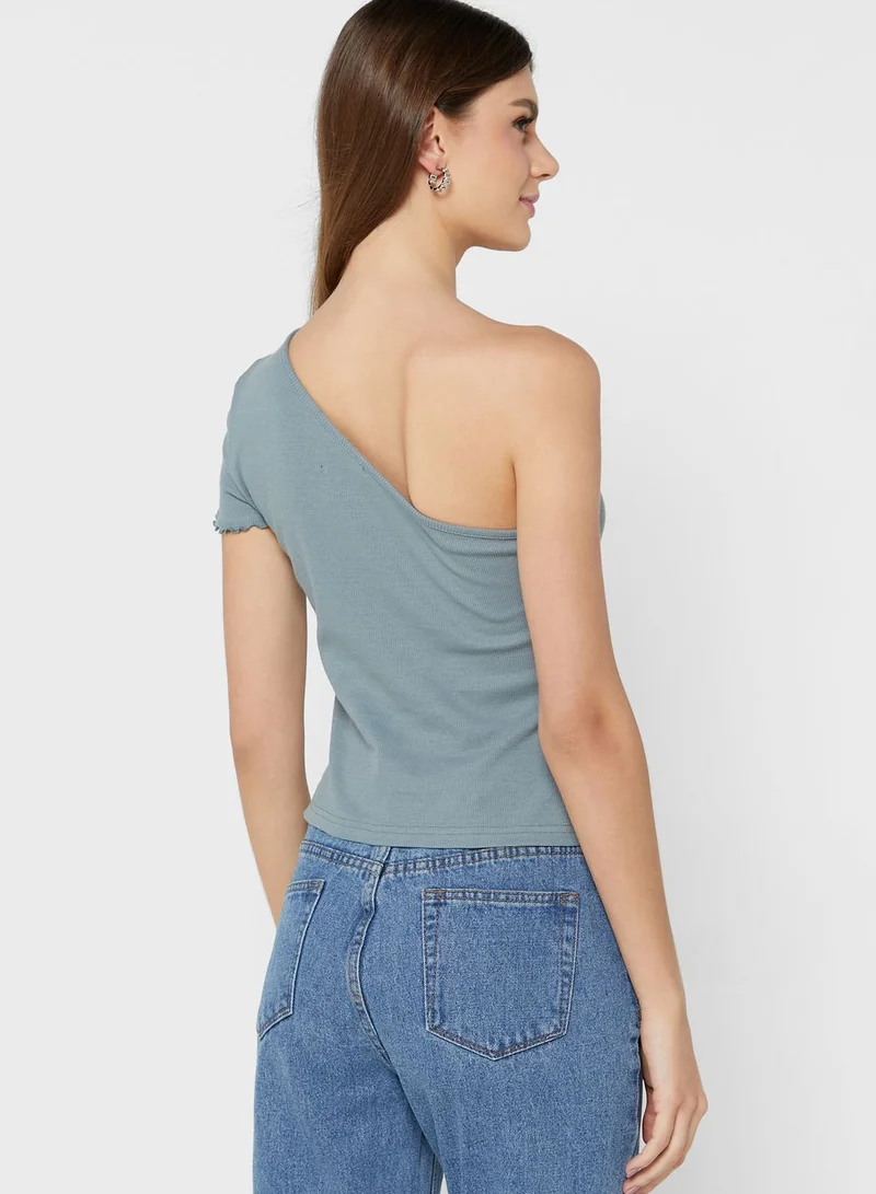 Ginger Basics One Shoulder Knitted Top