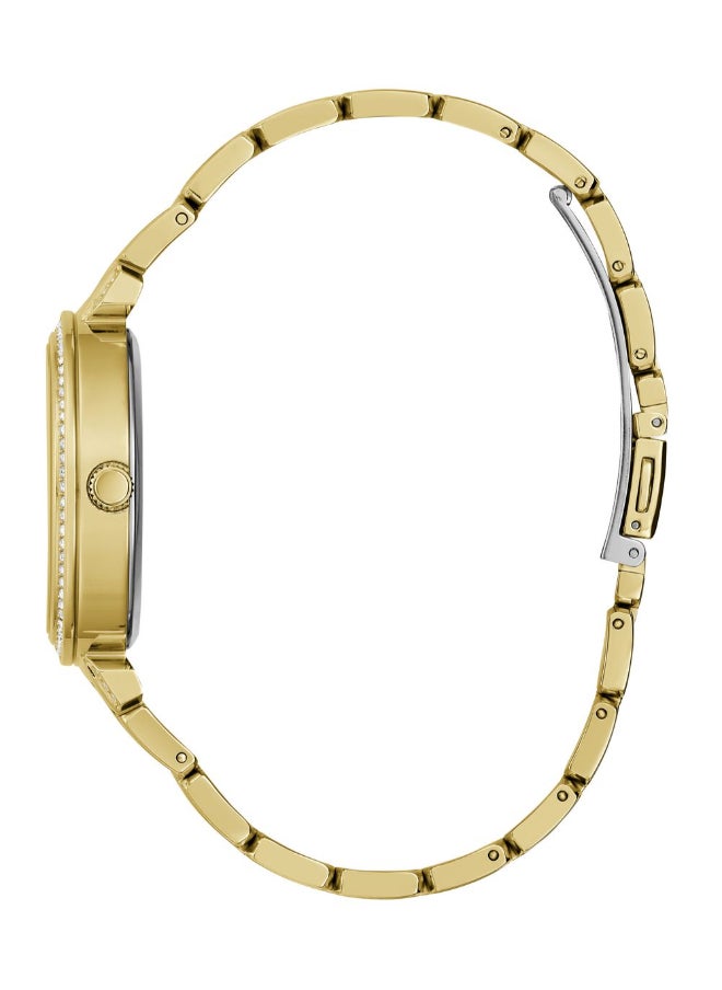 GUESS Gold Tone Stainless Steel Bracelet\Champagne Dial\Gold Tone Stainless Steel Case  - Image 2