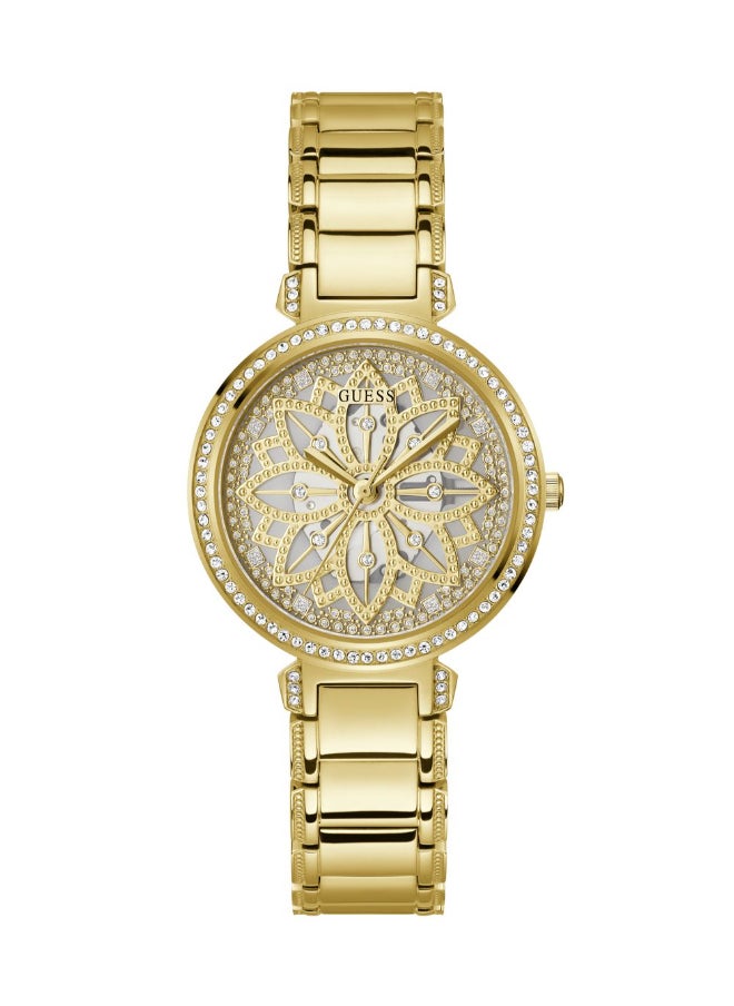 GUESS Gold Tone Stainless Steel Bracelet\Champagne Dial\Gold Tone Stainless Steel Case  - Image 1