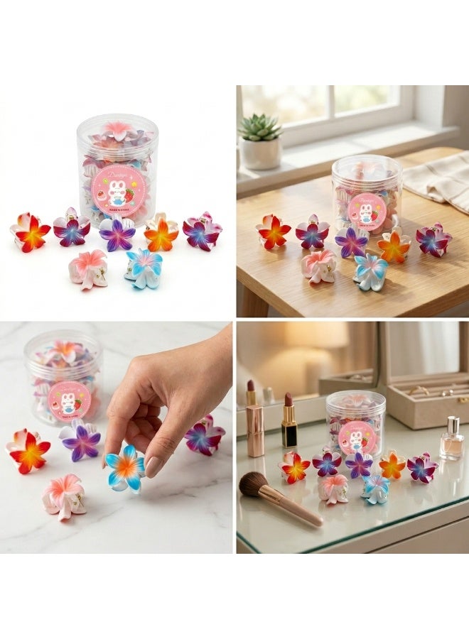 Dantiya Flower Hair Claw Clips Set – 7 Pieces Multi-Color Hair Clips, Strong Hold Stylish Hair Accessories for Daily Use - Image 5