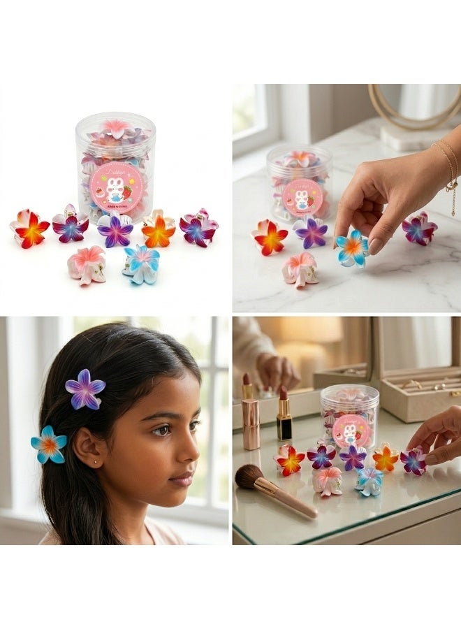 Dantiya Flower Hair Claw Clips Set – 7 Pieces Multi-Color Hair Clips, Strong Hold Stylish Hair Accessories for Daily Use - Image 4