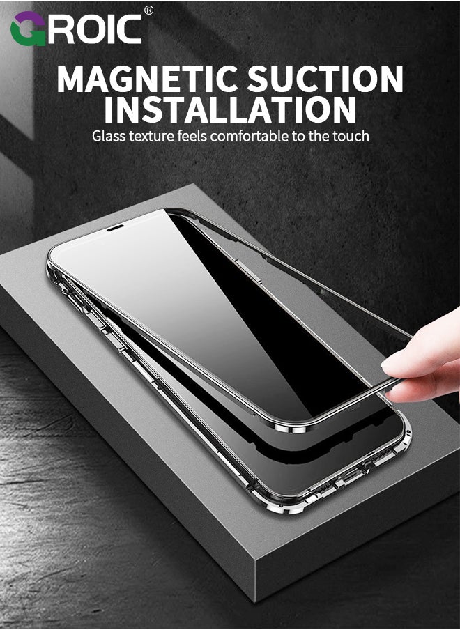 GROIC - جراب مصمم لهاتف iPhone 15 Plus مقاس 6.7 بوصة، واقي كامل للجسم 360 درجة مع طبقة مزدوجة من واقي الشاشة الزجاجي المقوى المدمج، جراب متين كامل الجسم مع شاشة حساسة للمس مدمجة - Image 1