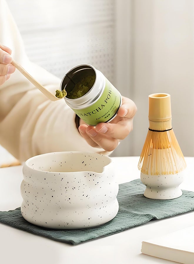 غايو طقم ماتشا من 7 قطع، مجموعة خفاقة الماتشا، طقم ماتشا مع وعاء خزفي، أدوات شاي الماتشا، طقم شاي الماتشا، طقم شاي تقليدي - Image 4