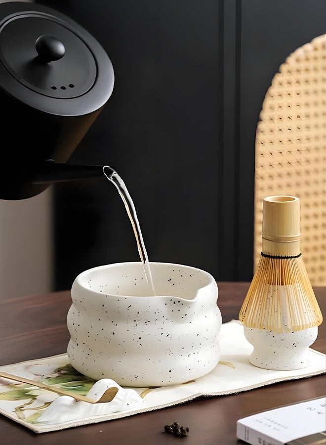 غايو طقم ماتشا من 7 قطع، مجموعة خفاقة الماتشا، طقم ماتشا مع وعاء خزفي، أدوات شاي الماتشا، طقم شاي الماتشا، طقم شاي تقليدي - Image 5