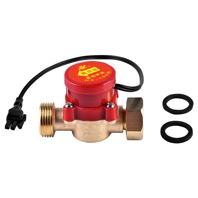 LDEXIN Water Flow Sensor Switch Pipe Boosting Pump Automatic Electronic Pump Control for Shower Low Water Pressure Solar Heater Water Circulation100W 2Port 12 34 PT Thread