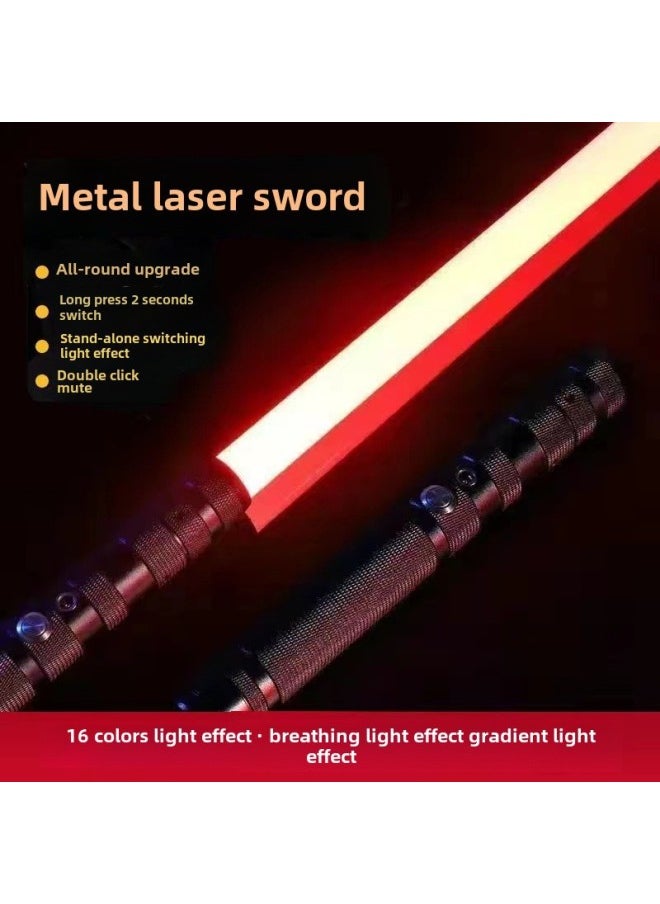 null - Star Wars Laser Sword Luminous Toy Metal Lightsaber Charging Color Changing Flash Toy Sword Wholesale-Color:2 Generation-black Single Pack-Specifications:10-color Light Effect + Automatic Color Change On Startup + Mute - Image 1