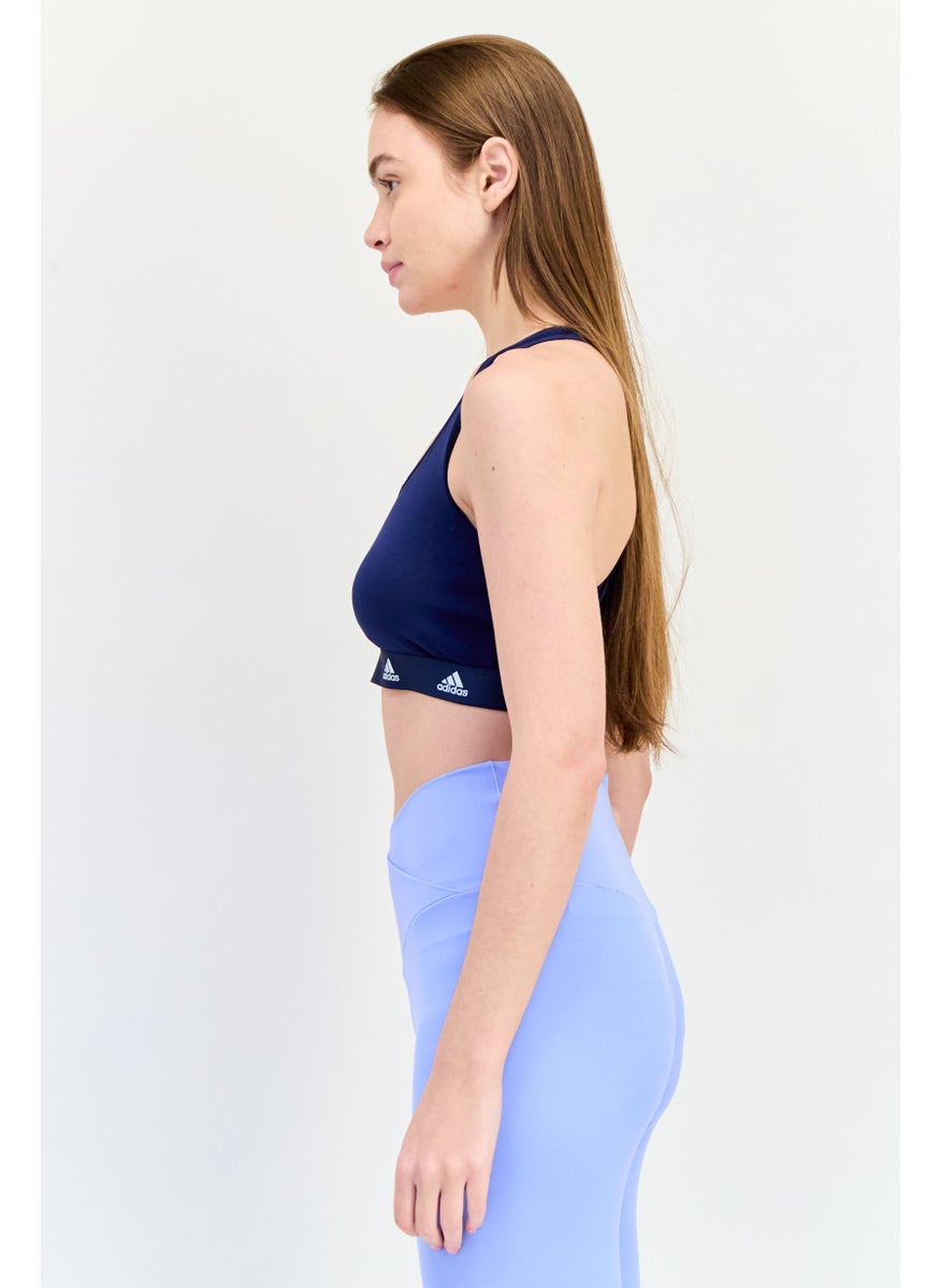 Adidas Women Padded Brand Logo Training Sport Bra, Multicolor  - Image 2