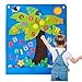 CHEFAN Felt Letter and Number Tree Coconut Tree Alphabet Game Felt Story Board Set for Early Education Storytelling Flannel Board for Wall Teaching Home Classroom Play - Image 2
