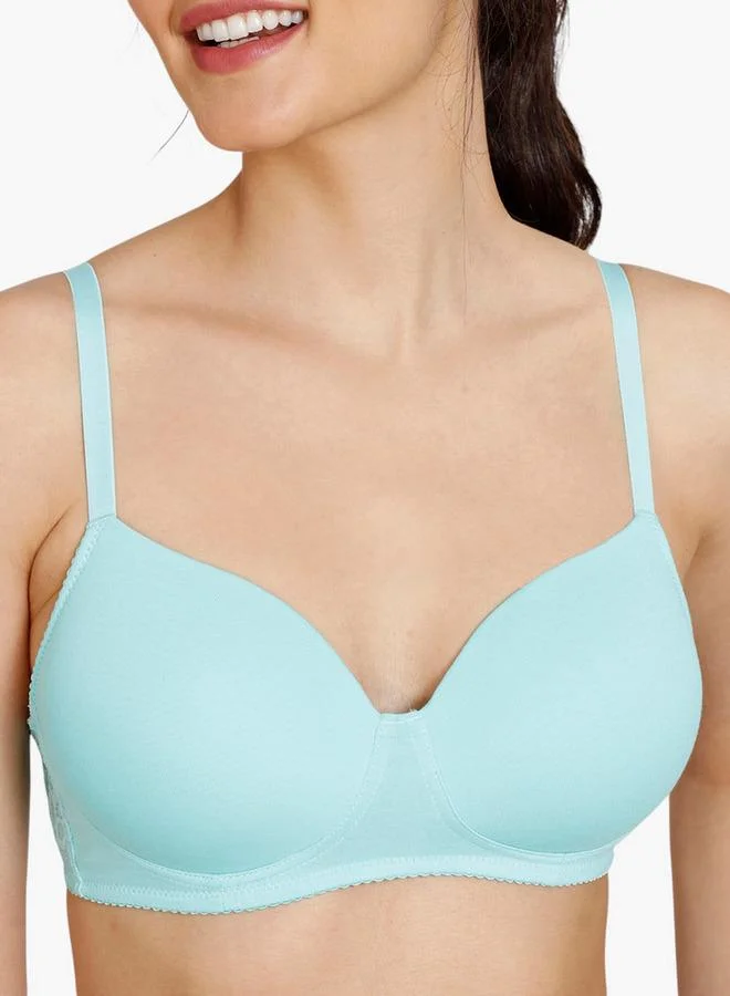 zivame Zivame Lace Panel Padded Non-Wired Bra