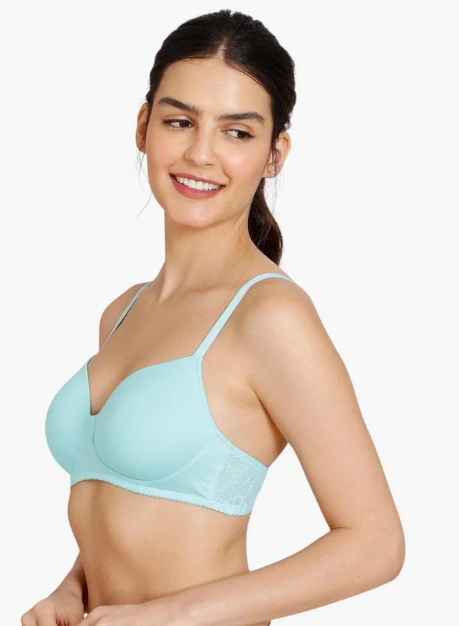 zivame Zivame Lace Panel Padded Non-Wired Bra
