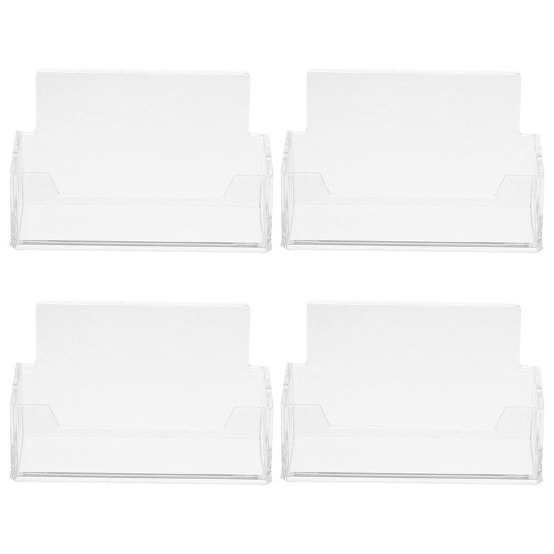 4 Acrylic Single Slot Business Card Holders for Desk Office Storage - Image 2