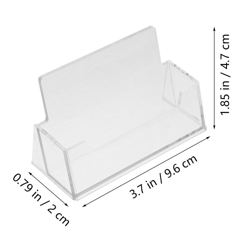 4 Acrylic Single Slot Business Card Holders for Desk Office Storage - Image 3