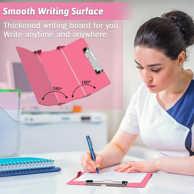 Trustnice Nursing Clipboard Foldable Clipboard Medical: Edition Cheat Sheets Aluminum 3 Layers Foldable Clipboards Nursing Pocket Size Profile Clip Nurse Clipboards Notepad for Nurses Students and Doctors - Image 5
