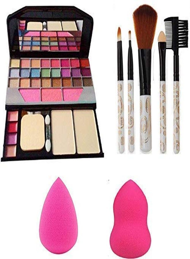 Tuch-much Tuch - Much Makeup Kit and 5 Pieces Brush and 2 Pieces Blender Puff Combo| Makeup Brushes Set| Bristle Makeup Brush Kit With Storage Box and Sponge Puff - Image 5