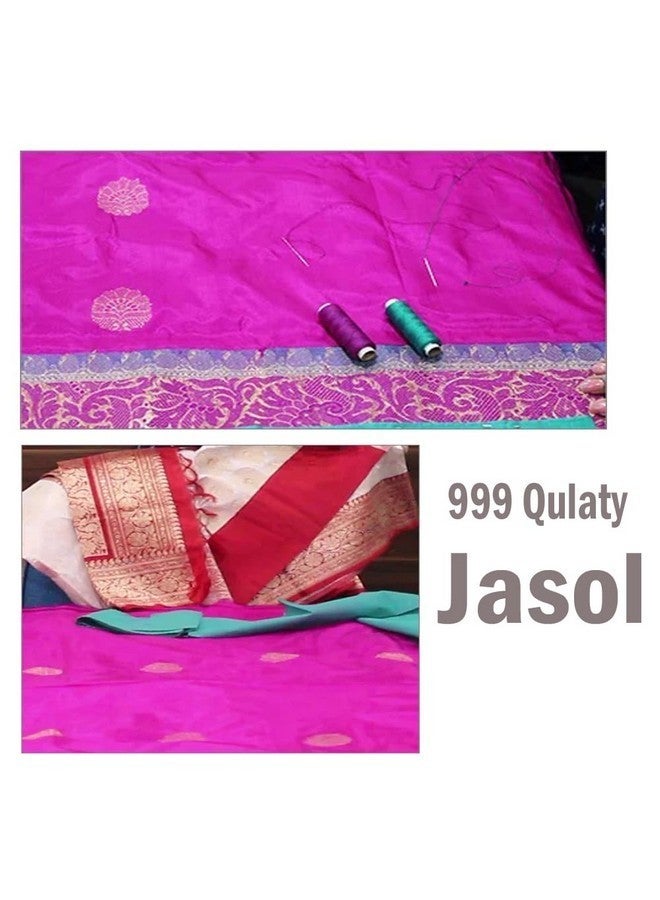 Jasol ساري قطن للنساء بحجم كبير 5 إنش مع خيوط متعددة الألوان (حزمة 12 دُرك) - Image 5