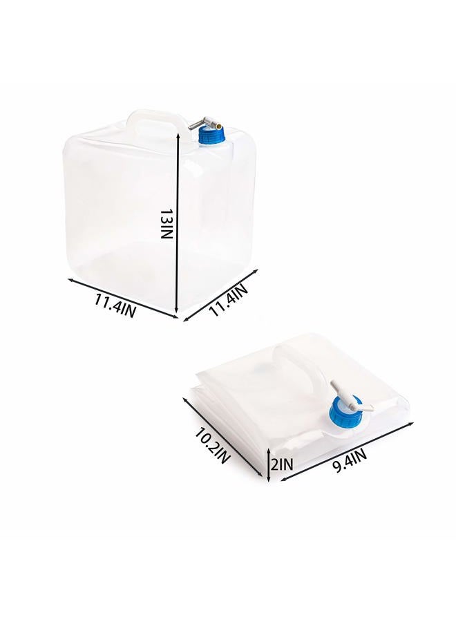 Cedilis 2 Pack 5.3 Gallon Collapsible Water Container with Spigot, Food Safe Water Storage Jug, BPA-Free Camping Water Storage Jug Canteen for Outdoor Hiking and Emergency, Portable, Foldable - Image 2
