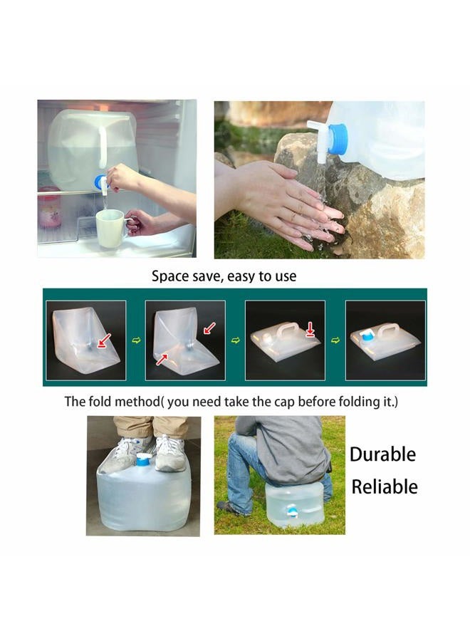 Cedilis 2 Pack 5.3 Gallon Collapsible Water Container with Spigot, Food Safe Water Storage Jug, BPA-Free Camping Water Storage Jug Canteen for Outdoor Hiking and Emergency, Portable, Foldable - Image 5