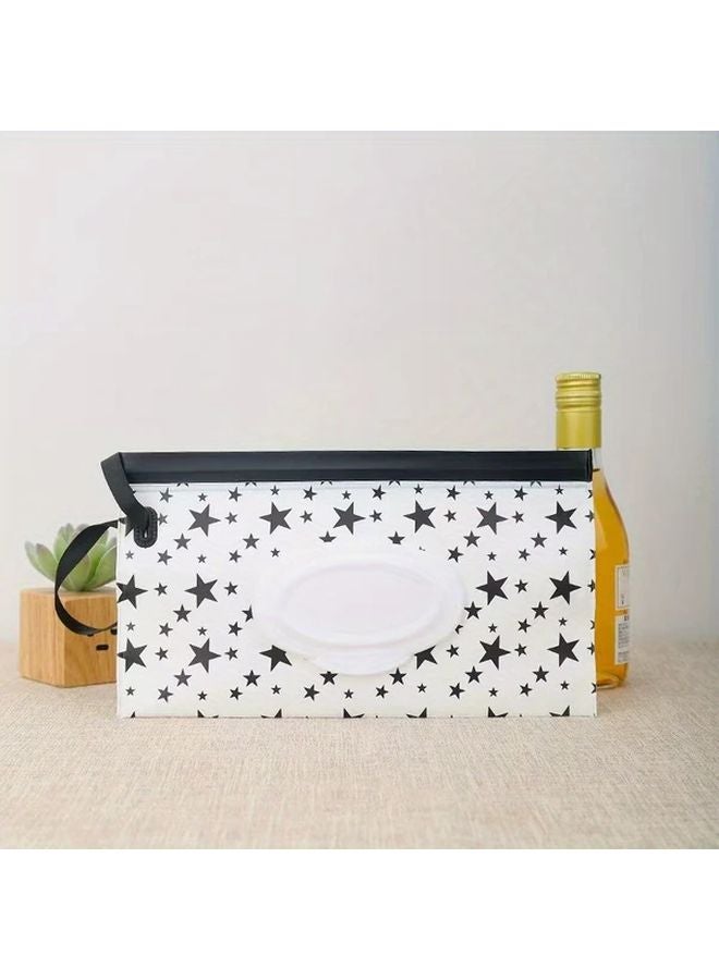 Black Waves EVA Wipes Dispenser Refillable Reusable Moisture Sealed Large Capacity Travel Tissue Box - Image 4