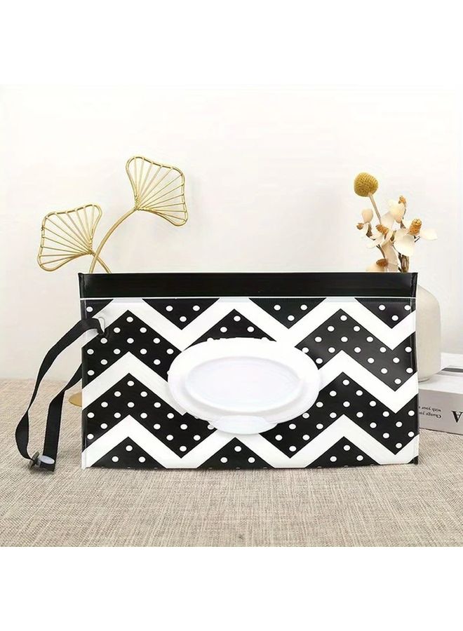 Black Waves EVA Wipes Dispenser Refillable Reusable Moisture Sealed Large Capacity Travel Tissue Box - Image 5