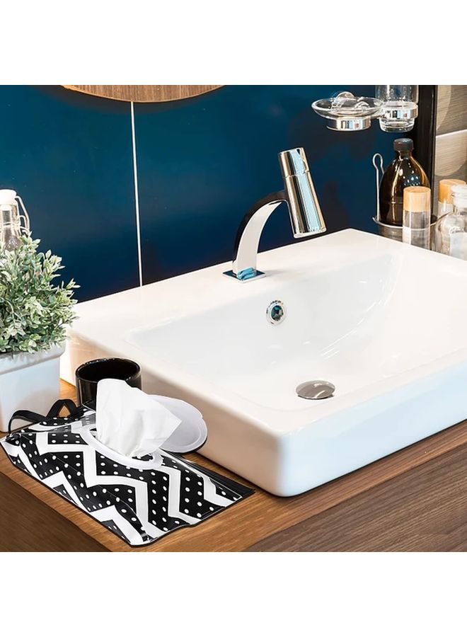 Black Waves EVA Wipes Dispenser Refillable Reusable Moisture Sealed Large Capacity Travel Tissue Box - Image 3