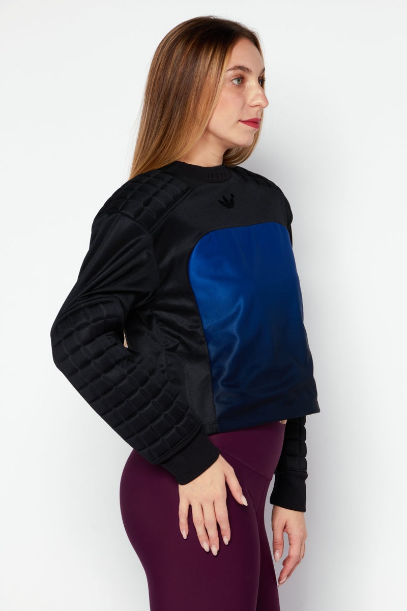 adidas Originals Women Sportswear Fit Brand Logo Soccer Goalie Jersey, Black - Image 3