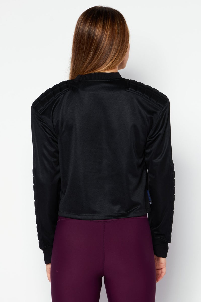 adidas Originals Women Sportswear Fit Brand Logo Soccer Goalie Jersey, Black - Image 4