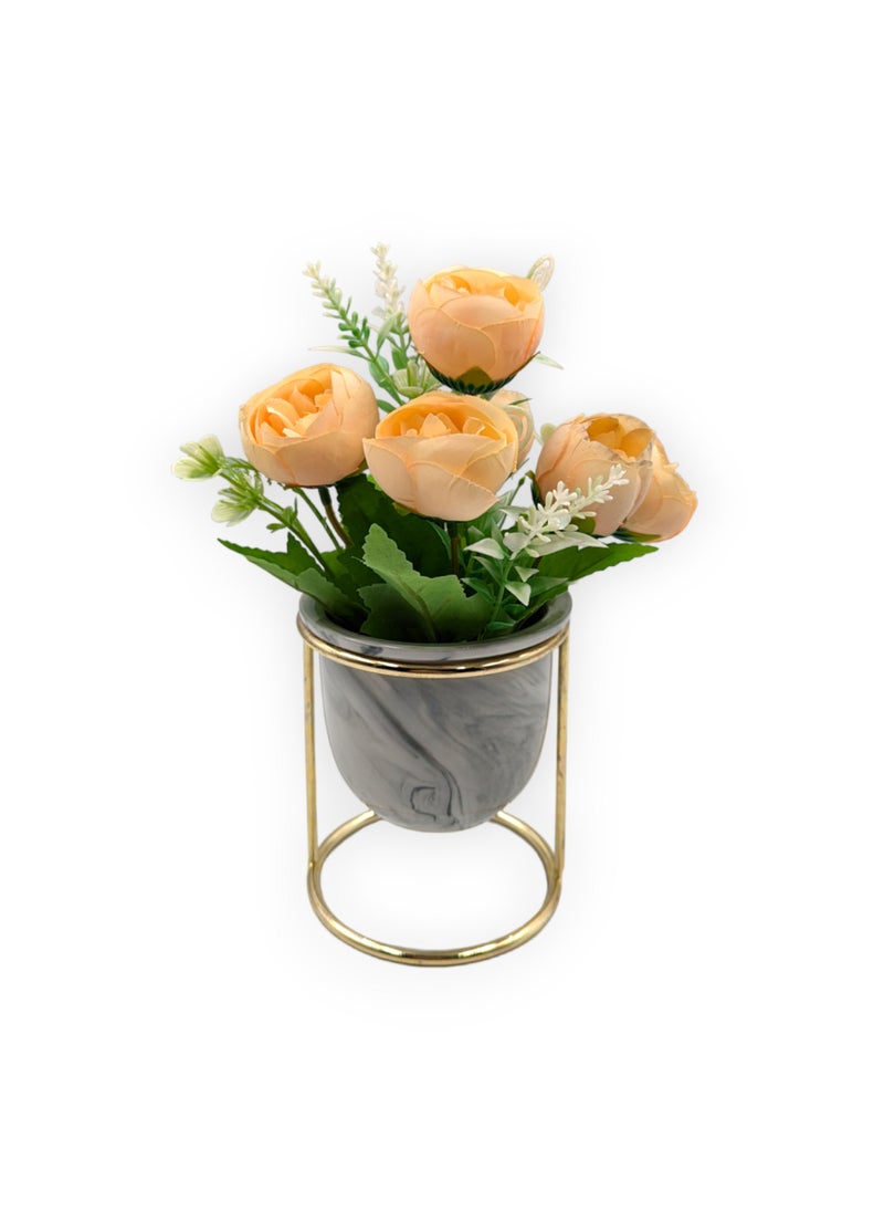 Mini Artificial Flowers Bouquet with Small Ceramic Vase and Stand For Home Decoration - pzsku/Z6B68FC02B62A8FCCE8FBZ/45/_/1681328492/ed96d034-fb86-4c99-846f-3afe27f50f02