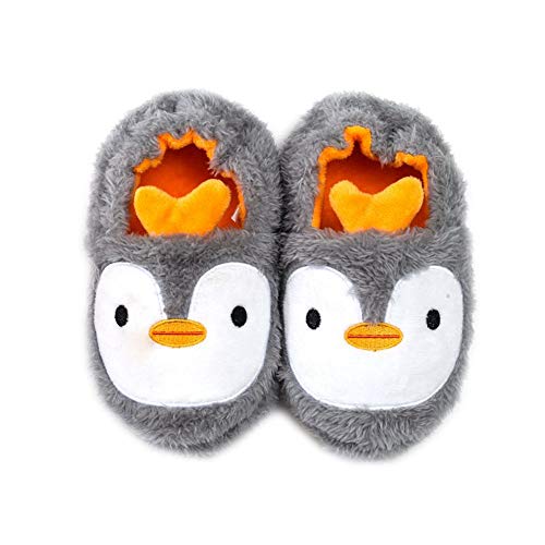 Csfry Toddler Boys Girls House Slippers Cartoon Warm Home Shoes Indoor Bedroom Orange - Image 1