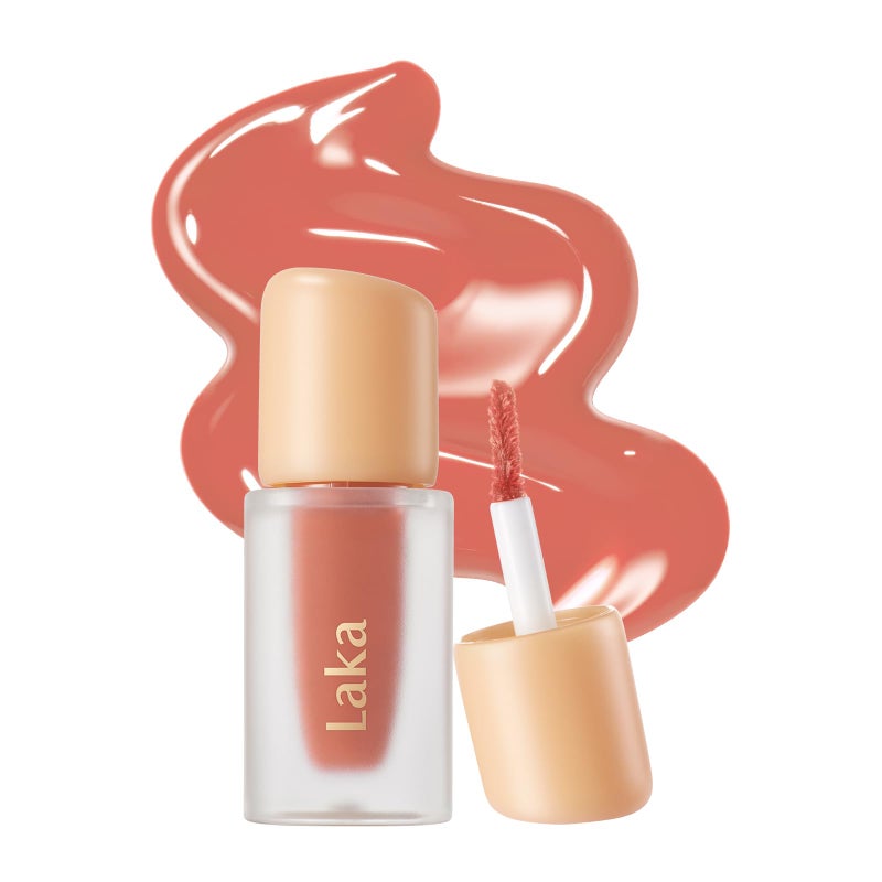 Laka Fruity Glam Lip Tint Mini, 1.9g/0.07oz, Glowing Lip Stain with Wide Color Spectrum, Hydrating & Lightweight Texture, Long-Lasting Bold Stain, Non-Sticky, Vegan, K-Beauty (#125 Mango) - Image 1
