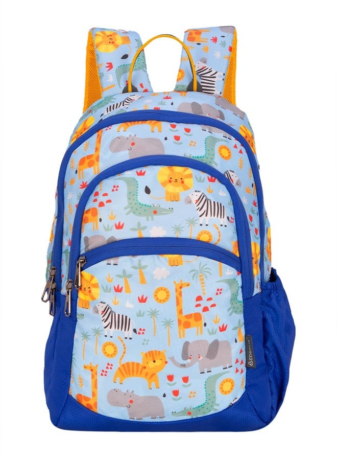 COSMUS KIDO ANIMO Printed School Bag Royal Blue 20L - 16 inches Kids Polyester Backpack ideal for Boys and Girls of Age Group 2-5 yrs | Small Students Daypacks - Image 1