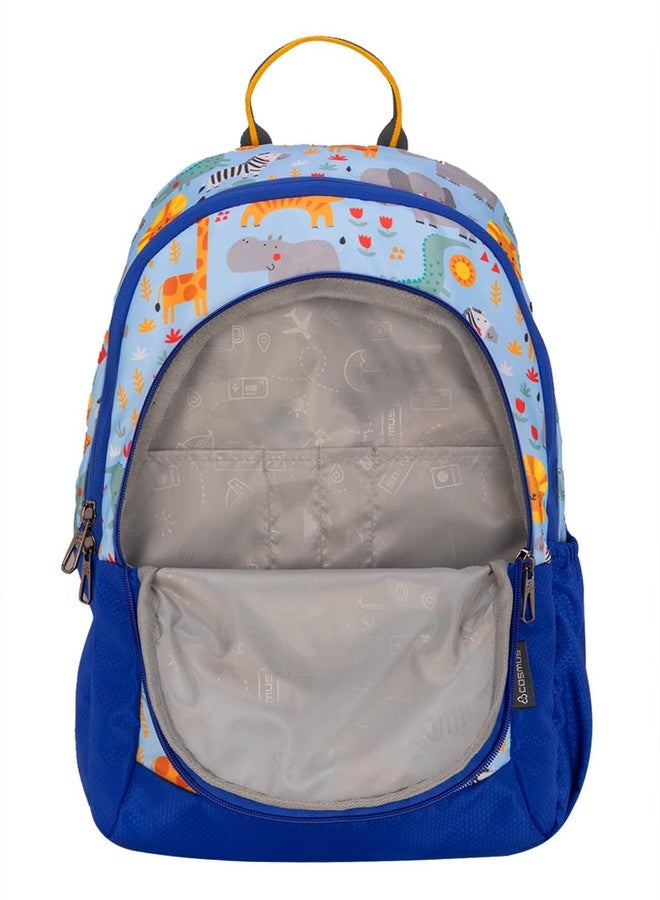 COSMUS KIDO ANIMO Printed School Bag Royal Blue 20L - 16 inches Kids Polyester Backpack ideal for Boys and Girls of Age Group 2-5 yrs | Small Students Daypacks - Image 5