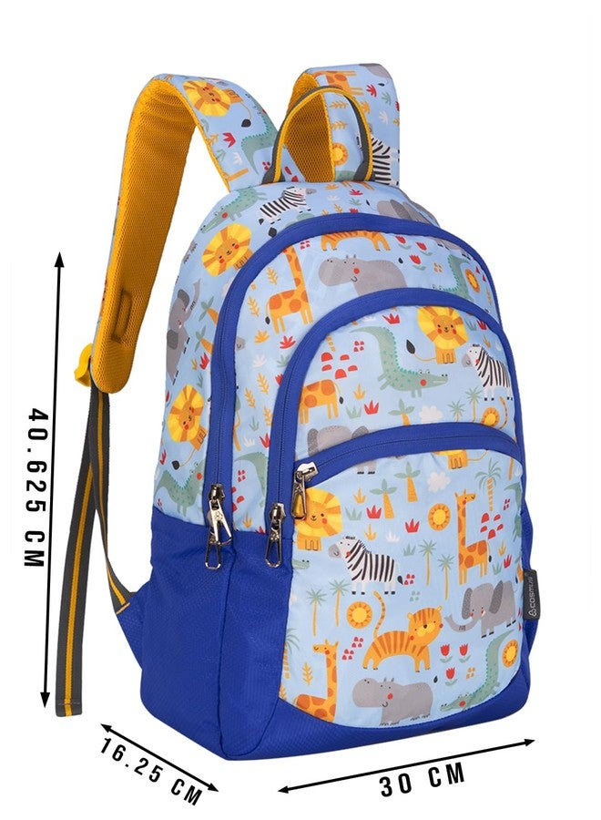 COSMUS KIDO ANIMO Printed School Bag Royal Blue 20L - 16 inches Kids Polyester Backpack ideal for Boys and Girls of Age Group 2-5 yrs | Small Students Daypacks - Image 2