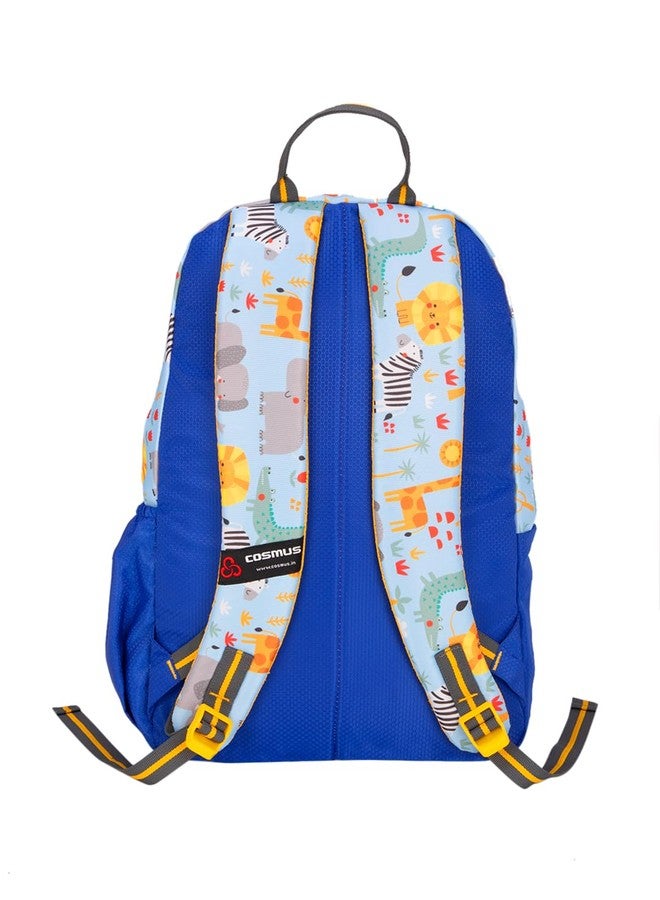 COSMUS KIDO ANIMO Printed School Bag Royal Blue 20L - 16 inches Kids Polyester Backpack ideal for Boys and Girls of Age Group 2-5 yrs | Small Students Daypacks - Image 4