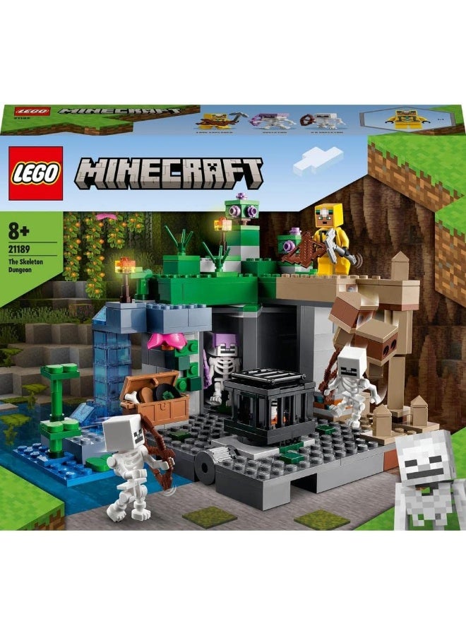 LEGO 21189 Minecraft The Skeleton Dungeon Set, Construction Toy for Kids with Caves, Mobs and Figures with Crossbow Accessories - Image 2