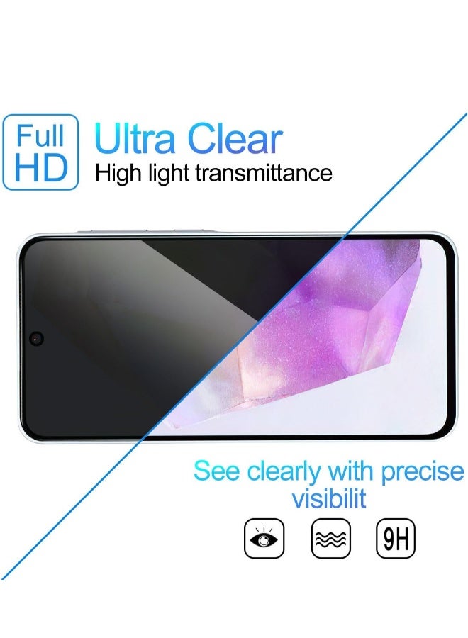 DUSALA Samsung Galaxy A36 Privacy Tempered Glass Anti-Spy Screen Protector With 2-Pack Ultra HD Anti-Scratch Bubble-Free Easy Install 9H Protective Glass for Galaxy A36 - Image 4