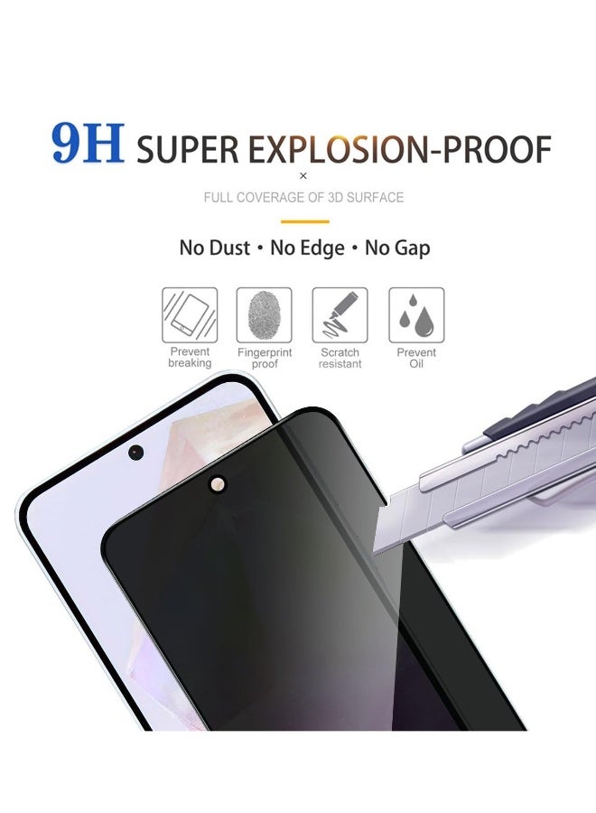 DUSALA Samsung Galaxy A36 Privacy Tempered Glass Anti-Spy Screen Protector With 2-Pack Ultra HD Anti-Scratch Bubble-Free Easy Install 9H Protective Glass for Galaxy A36 - Image 5