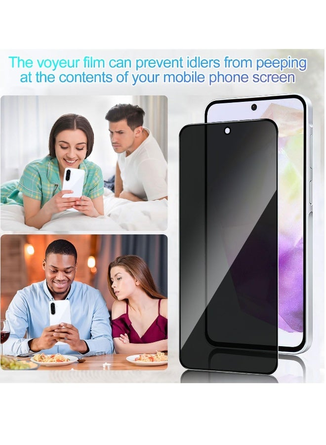 DUSALA Samsung Galaxy A36 Privacy Tempered Glass Anti-Spy Screen Protector With 2-Pack Ultra HD Anti-Scratch Bubble-Free Easy Install 9H Protective Glass for Galaxy A36 - Image 2
