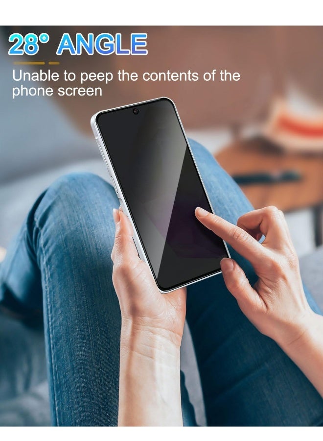 DUSALA Samsung Galaxy A36 Privacy Tempered Glass Anti-Spy Screen Protector With 2-Pack Ultra HD Anti-Scratch Bubble-Free Easy Install 9H Protective Glass for Galaxy A36 - Image 3