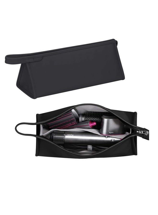 Buwico PU Leather Travel Case Portable Storage Bag for Dyson Airwrap Styler,Waterproof Anti-scratch Dustproof Shockproof Protection Organizer Travel Gift Case (Black) - Image 2