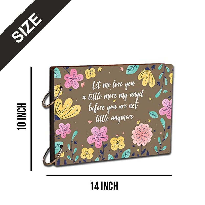 LADECOR Scrapbook Photo Album Memory Book With Wooden Hard Cover(14 Inch x 10 Inch, Design-3) | - Image 2