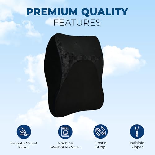 Billebon Car Neck Rest Orthopedic Pillow Headrest Pillow Memory Foam Neck Support for Car Seat, Office Chair, Car Pillows and Cushions for Head & Neck Support in Travel with Washable Cover - Image 4