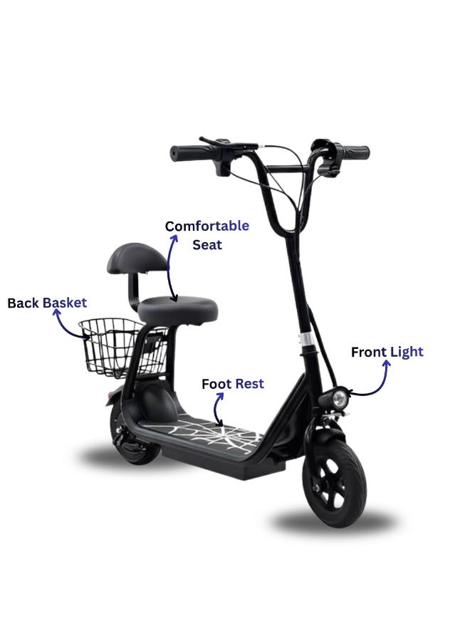 Mini Harley High-Performance 250W Seated Scooter - Precision Dual Braking - Image 3