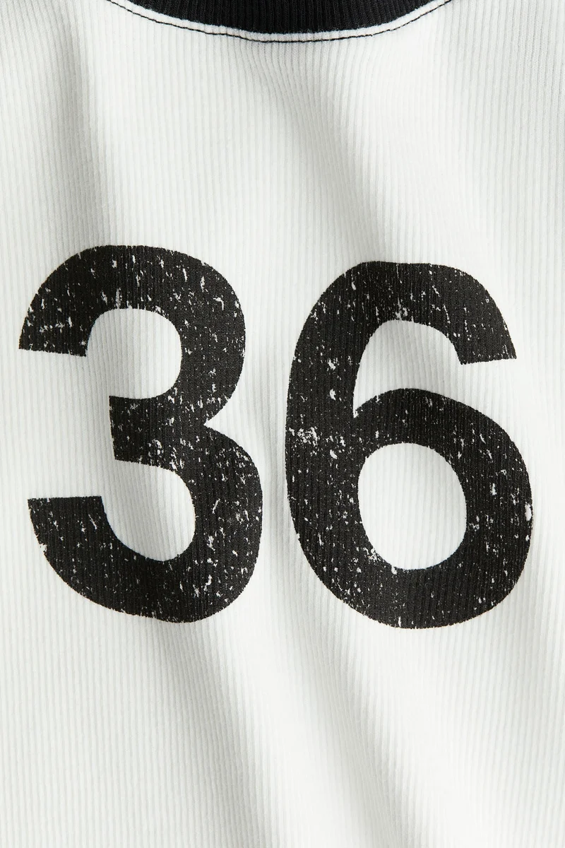 اتش اند ام فستان بأكمام راغلان مطبوع