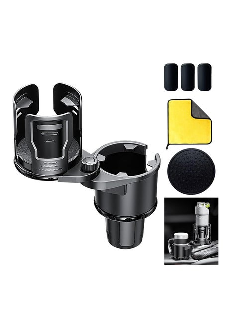 Car Cup Holder Expander,2 in 1 Expandable Cup Holder for Car with Locking Function and 360° Rotating,All Purpose Expandable Car Cup Holder Adjustable Base (S(2.95-5.9 in))